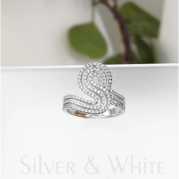 Ezüst és cirkónia Kolett gyűrű 59