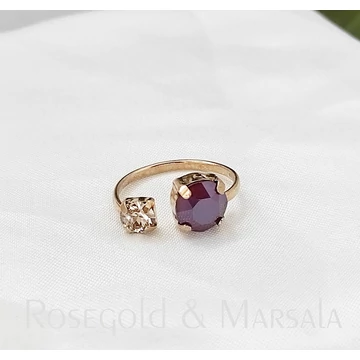 Elisa rozéarany és swarovski gyűrű 