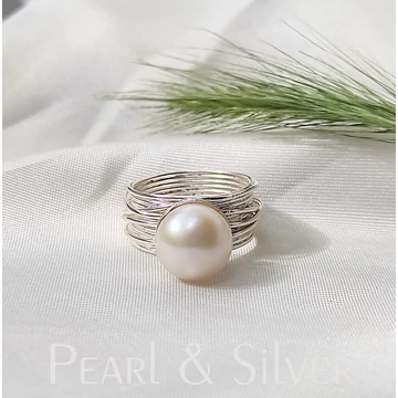 Édesvízi tenyésztett gyöngy Perla gyűrű 