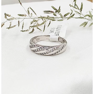 Ezüst és cirkónia Olga gyűrű 51