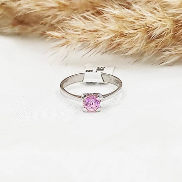 Ezüst és cirkónia Rose gyűrű 55