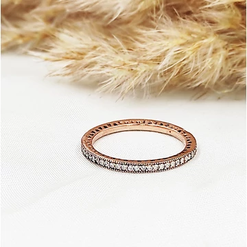 Rozéarany körbe köves Odília gyűrű 59