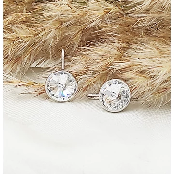 Dina swarovski és ezüst fülbevaló