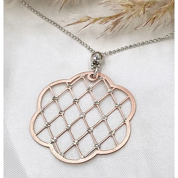 Marléne rozéarany virág nyaklánc