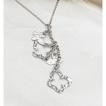 Alíz ezüst pillangók nyaklánc
