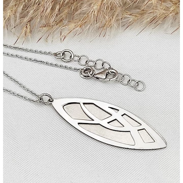 Csobilla ezüst levél nyaklánc