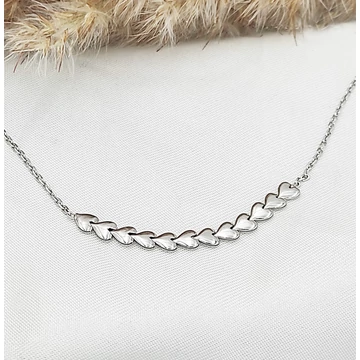 Eleonóra ezüst szív nyaklánc