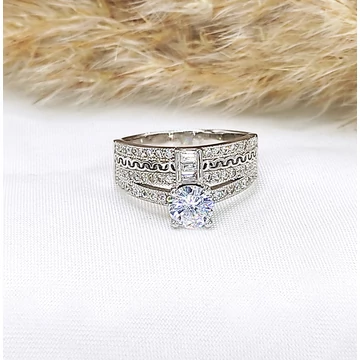 Ezüst 2in1 Adelin gyűrű 56