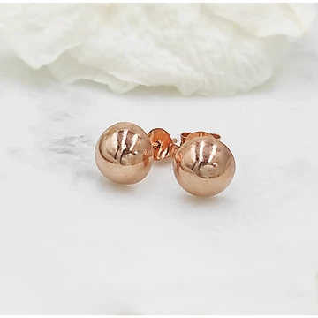 Bogárka rozéarany pötty fülbevaló