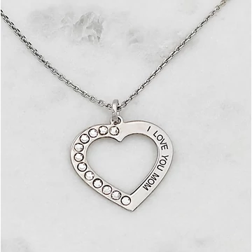 Mom ezüst és swarovski nyaklánc