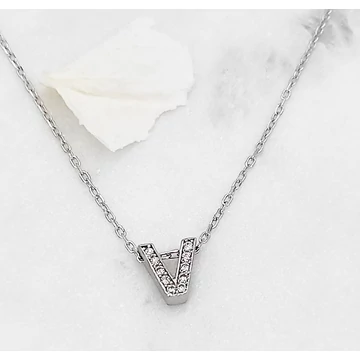 Ezüst betűnyaklánc V
