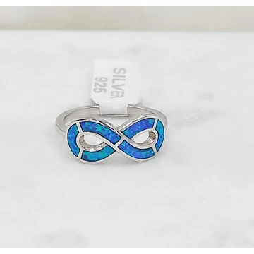 Ikaria kék opál és ezüst gyűrű 