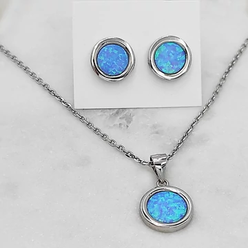 Ivetta kék opál és ezüst kollekció