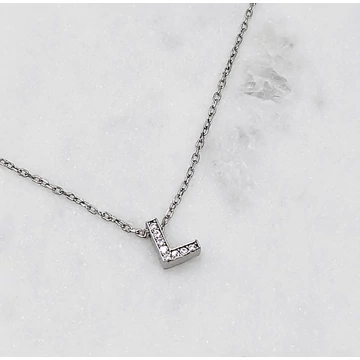 Ezüst betűnyaklánc L