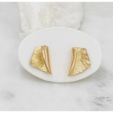 Kefalónia aranyozott görög pergamen fülbevaló