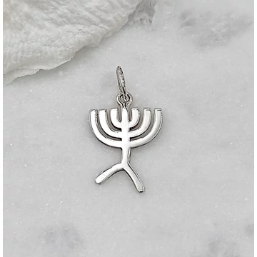 Ezüst menóra medál