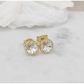 Gina aranyozott fehér swarovski fülbevaló