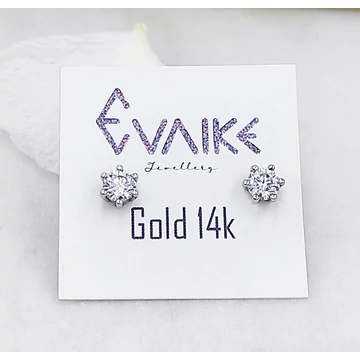 Selma fehér arany fülbevaló