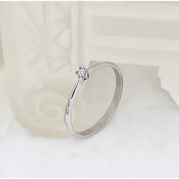 Sally fehér arany soliter gyűrű