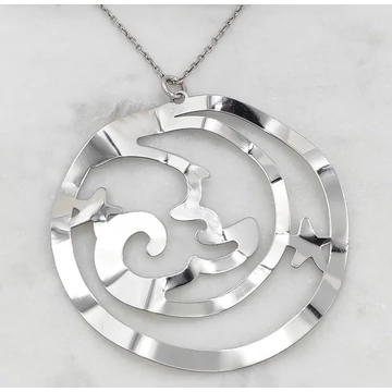 Ezüst Hold pulóverlánc