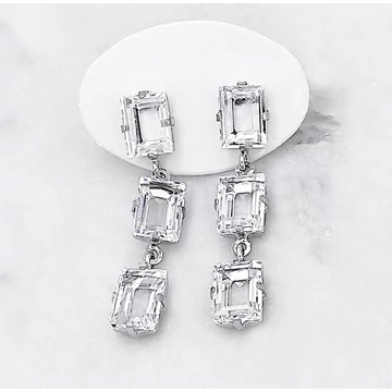 Adél ezüst és swarovski fülbevaló