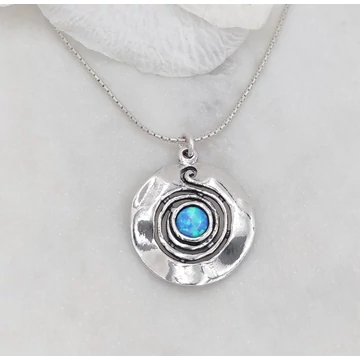 Hannah izraeli kék opál nyaklánc