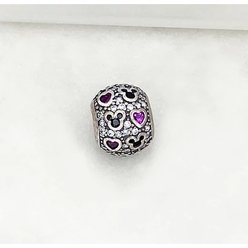 Mickey ezüst charm