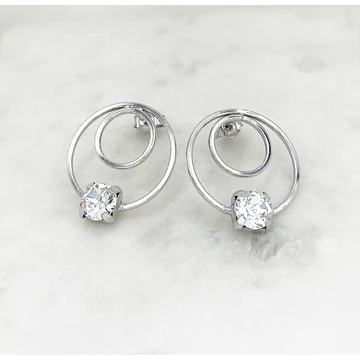 Claudina ezüst és swarovski fülbevaló