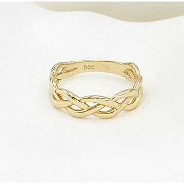 Novara hármaskötél arany gyűrű