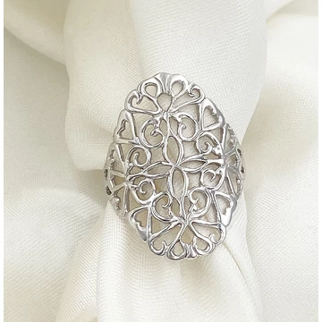 Ivola ezüst virágos gyűrű 57