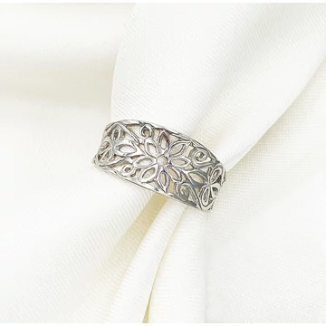 Rosalie ezüst virág gyűrű