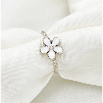 Százszorszép virág ezüst gyűrű