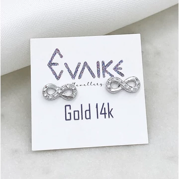 Infinity fehér arany fülbevaló