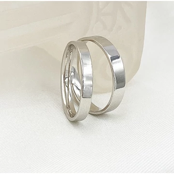 Girona fehér arany karikagyűrű 3/4mm