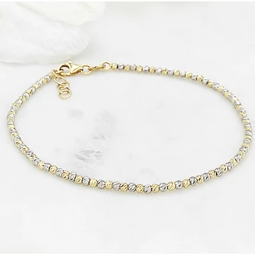 Ellie kéttónusú arany karkötő