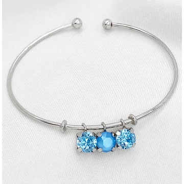 Genevra blue swarovski és ezüst karkötő