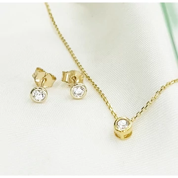 Arany Ghita nyaklánc és fülbevaló szett