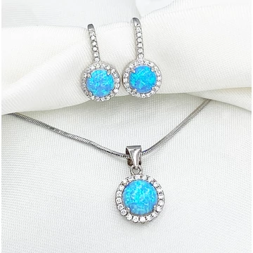 Lorett kék opál és ezüst kollekció