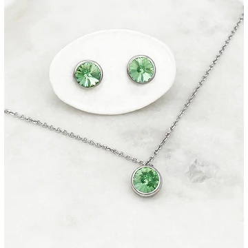 Gina zöld swarovski és ezüst kollekció