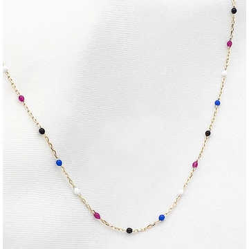 Siena arany és színes zománc nyaklánc