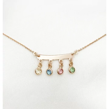 Fiorella rozéarany és színes swarovski nyaklánc
