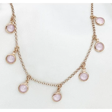 Potenza rozéarany és swarovski nyaklánc