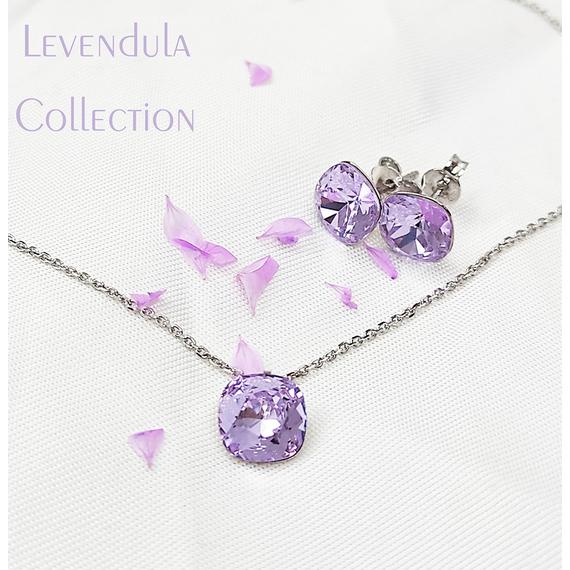 Gerda levendula swarovski és ezüst kollekció