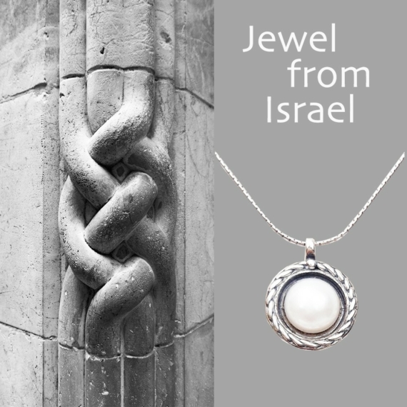 Izraeli ezüst és édesvízi gyöngy nyaklánc