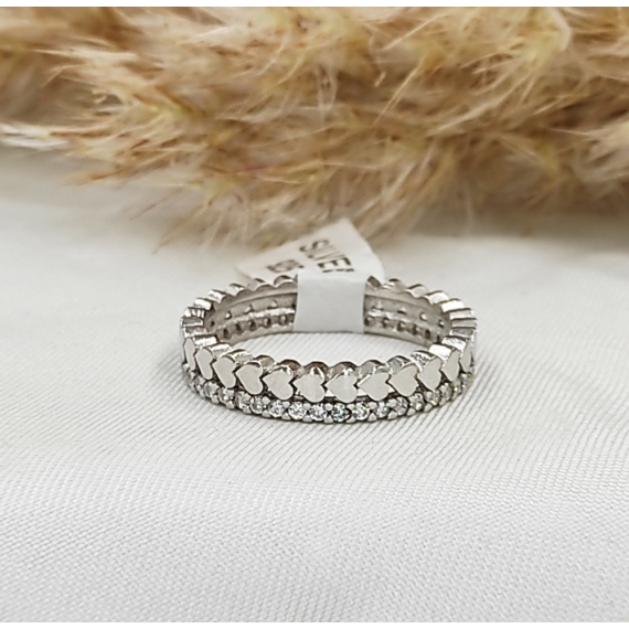 Szíves köves Anne ezüst gyűrű