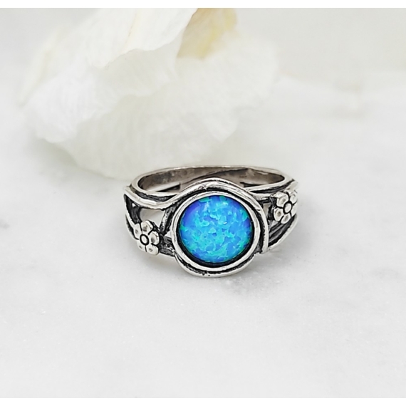 Ayla izraeli kék opál gyűrű