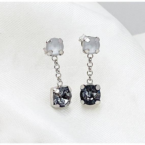 Halki swarovski és ezüst fülbevaló
