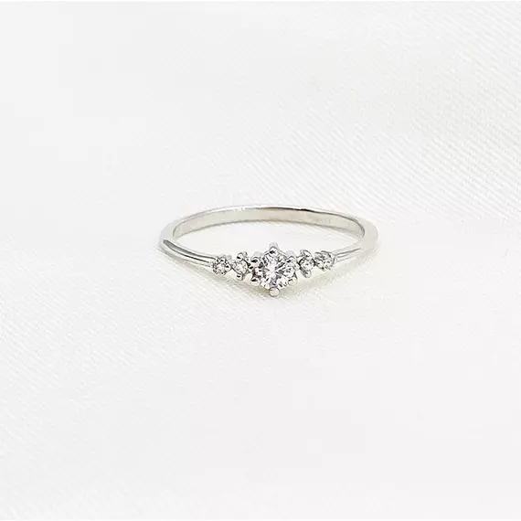 Lizy fehérarany és gyémánt gyűrű