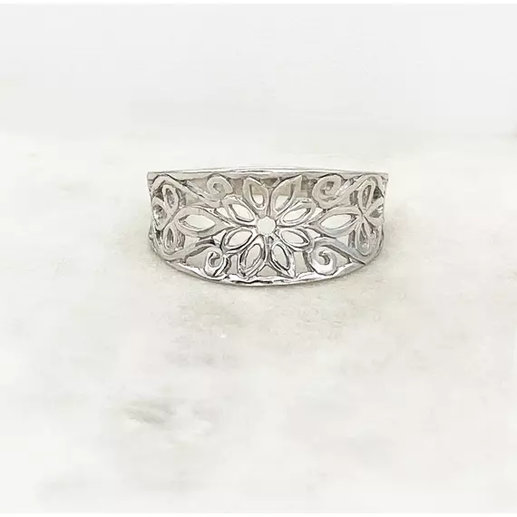 Rosalie ezüst virág gyűrű