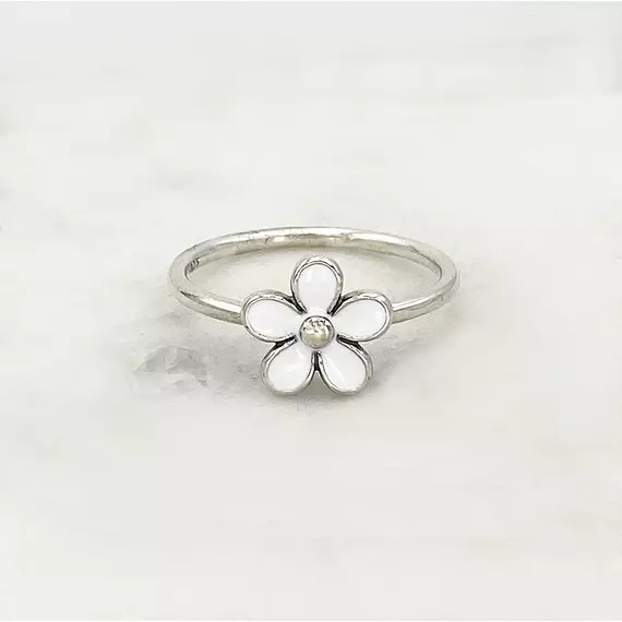 Százszorszép virág ezüst gyűrű